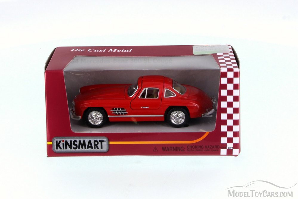 1954 Mercedes-Benz 300SL, Red - Kinsmart 5346WR - 1/36 Scale Diecast Model Toy Car