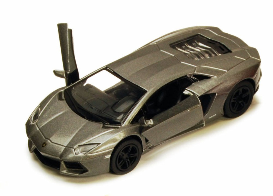 Lamborghini Aventador LP700-4, Gray - Kinsmart 5355D - 1/38 scale Diecast Model Toy Car