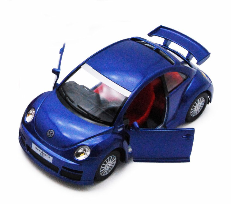 Volkswagen New Beetle Rsi, Blue - Kinsmart 5058D - 1/32 scale Diecast Model  Toy Car (Brand New, but NOT IN BOX)