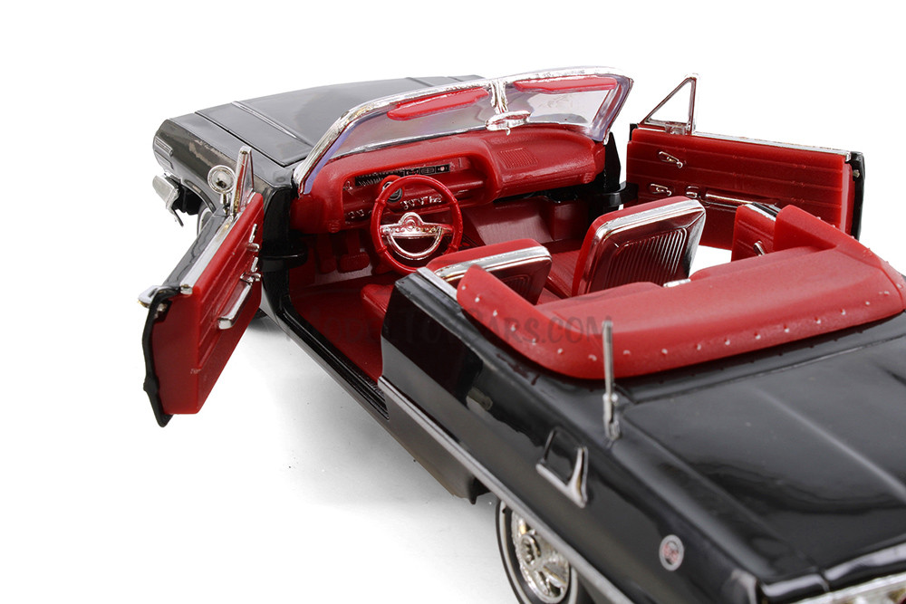 1963 Chevy Impala Convertible, Black - Showcasts® 22434 - 1/24