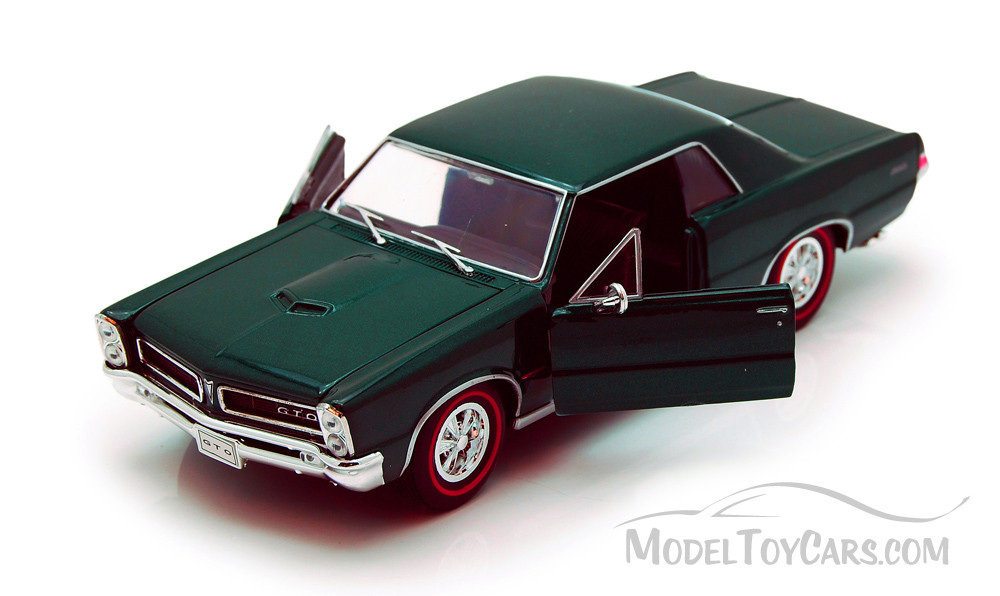 1965 Pontiac GTO, Green - Welly 22092 - 1/24 scale Diecast Model Toy Car