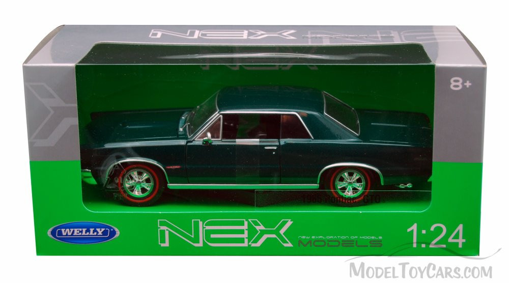 1965 Pontiac GTO, Green - Welly 22092 - 1/24 scale Diecast Model Toy Car