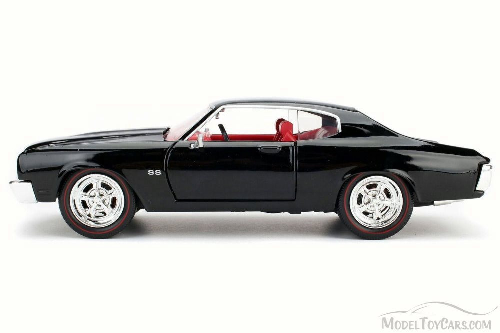 1970 Chevy Chevelle SS, Black - Jada 98242 - 1/24 Scale Diecast