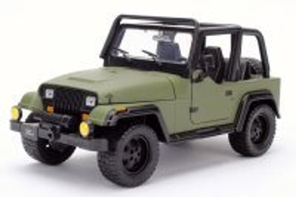 1992 Jeep Wrangler, Green - Jada 98081WA - 1/24 Scale Diecast Model Toy Car