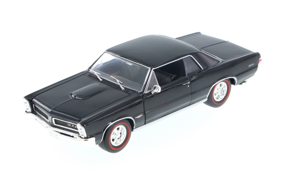 1965 Pontiac GTO, Black - Welly 22092 - 1/24 Scale Diecast Model Toy Car (Brand New, but NOT IN BOX)