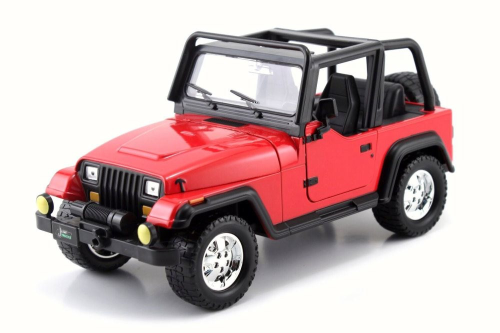 1992 Jeep Wrangler, Red - Jada 98081WA - 1/24 Scale Diecast Model Toy Car