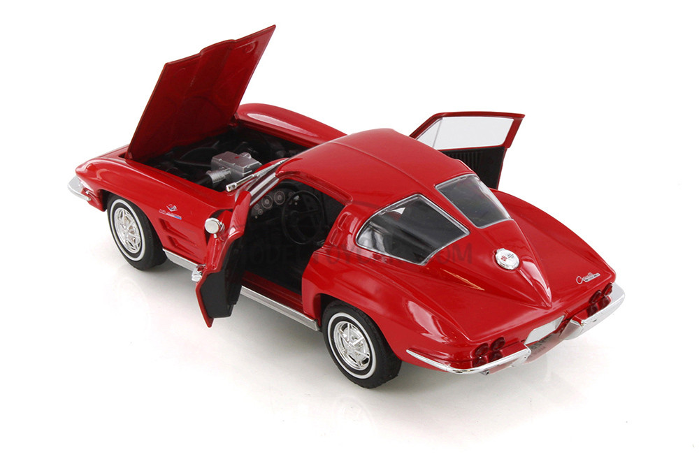 1963 Chevy Corvette Hard Top, Red - Welly 24073/4D - 1/24 scale