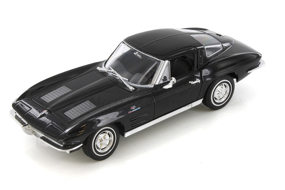 1963 Chevy Corvette Hard Top, Black - Welly 24073/4D - 1/24 scale