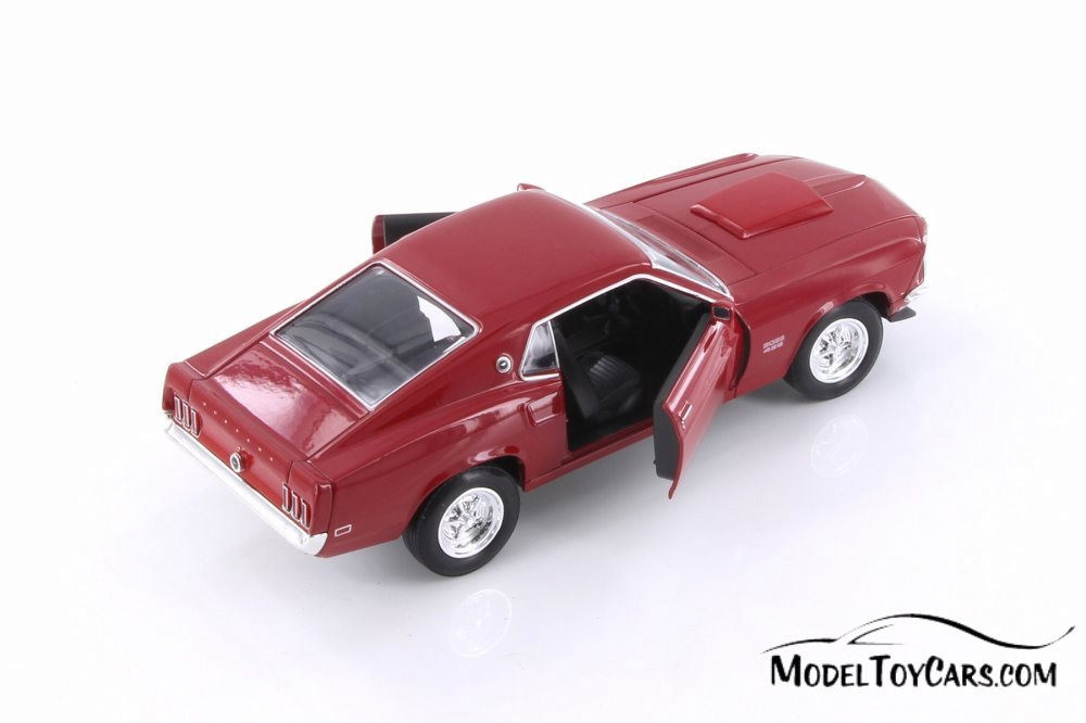 1969 Ford Mustang Boss 429 Hardtop, Red - Welly 24067/4D - 1/24 scale Diecast Model Toy Car