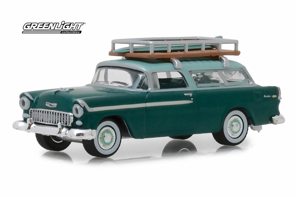 1955 Chevy Nomad, Green - Greenlight 29930B/48 - 1/64 scale