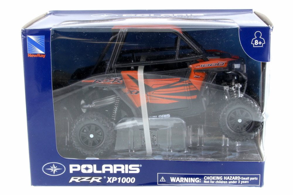 Polaris RZR XP1000 ATV, Black w/ Orange - New Ray 57823S - 1/18 Scale Vehicle Replica