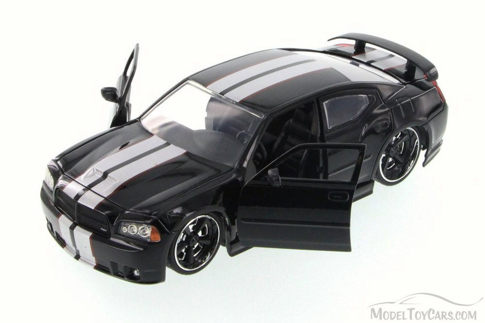 2006 Dodge Charger SRT8, Black - JADA 96807YV - 1/24 Scale Diecast