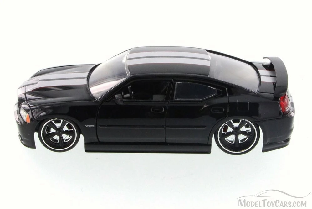 2006 Dodge Charger SRT8, Black - JADA 96807YV - 1/24 Scale Diecast