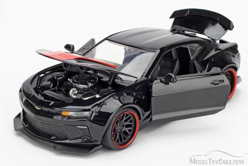 2016 Chevy Camaro SS, Black w/ Red Detail - Jada 98136WA - 1/24