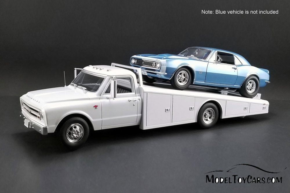 1967 Chevy C30 Ramp Truck, White - Acme 1801700 - 1/18 Scale