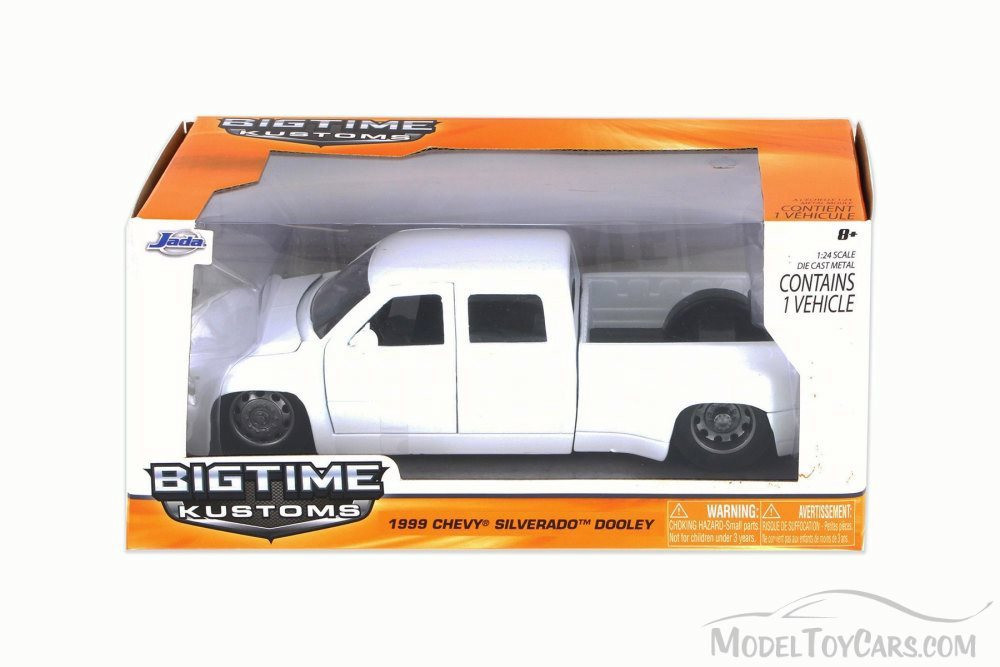 1999 Chevy Silverado Dooley Pickup, White - Jada 90145YJ - 1