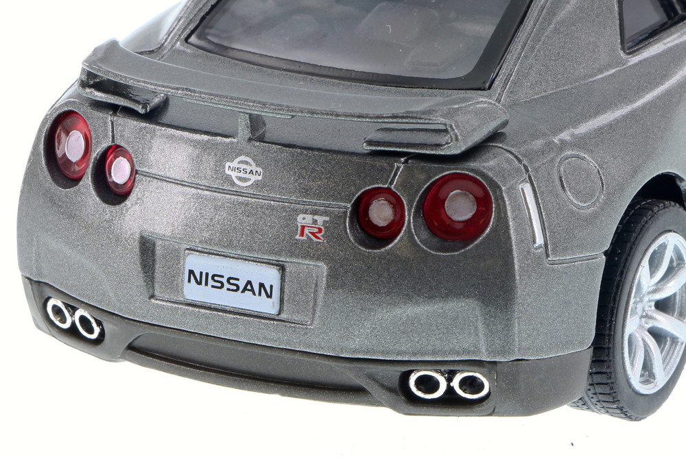 Nissan GT-R R35, Gray - Kinsmart 5340D - 1/36 scale Diecast Car (Brand New, but NOT IN BOX)