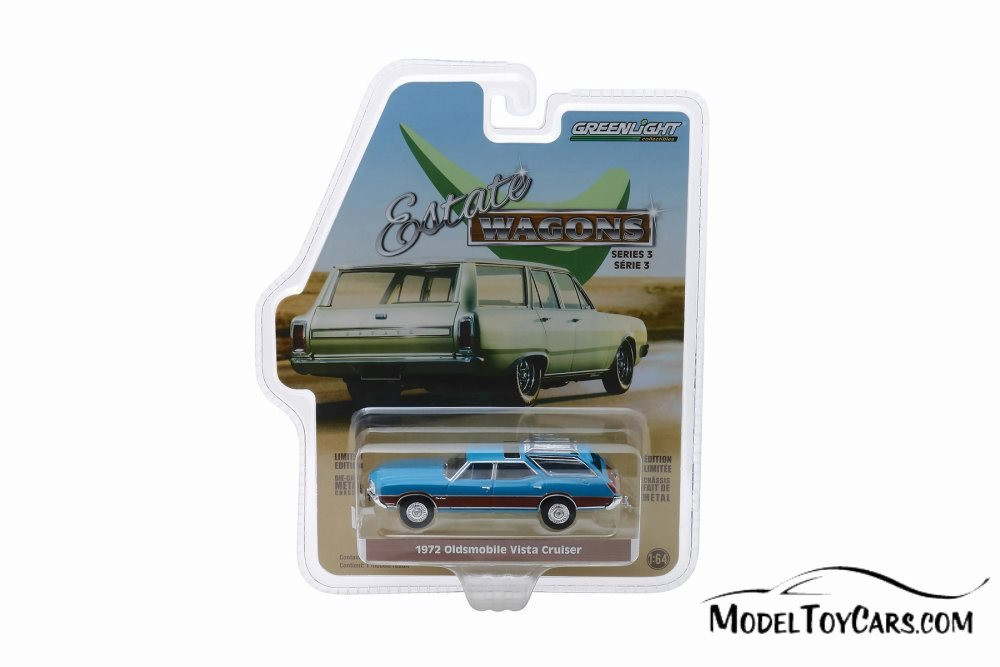 Voiture Miniature GREENLIGHT 1:64 Oldsmobile Vista Cruiser 1970 Blanche - Neuf