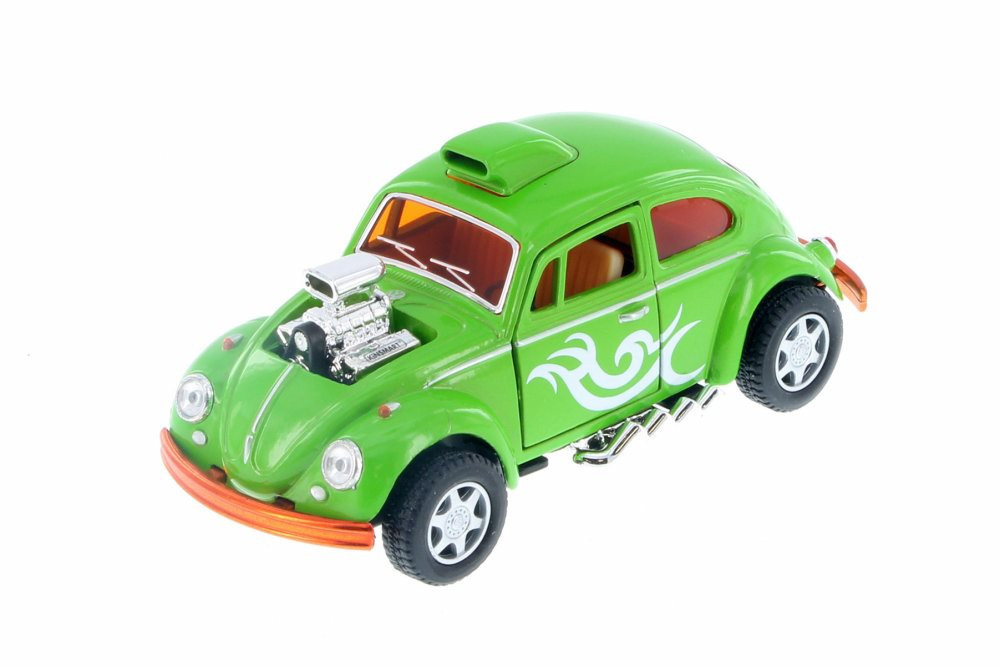 Volkswagen Beetle Custom Dragracer, Green - Kinsmart 5405D - 1/32 Scale Diecast Model Toy Car