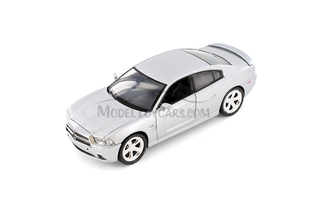 Dodge Charger, Silver - Motormax 73354 - 1/24 scale Diecast Model Toy Car