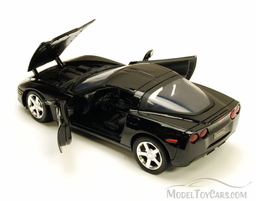 Chevy Corvette C6, Black - Motormax 7370 - 1/24 scale Diecast Model Toy Car