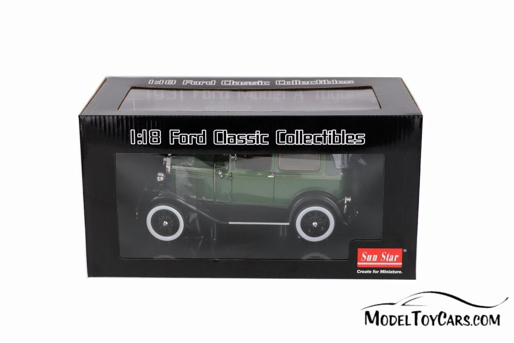 1931 Ford Model A Tudor, Balsam Green Vagabond Green - Sun Star 6105GN - 1/18 scale Diecast Model Toy Car