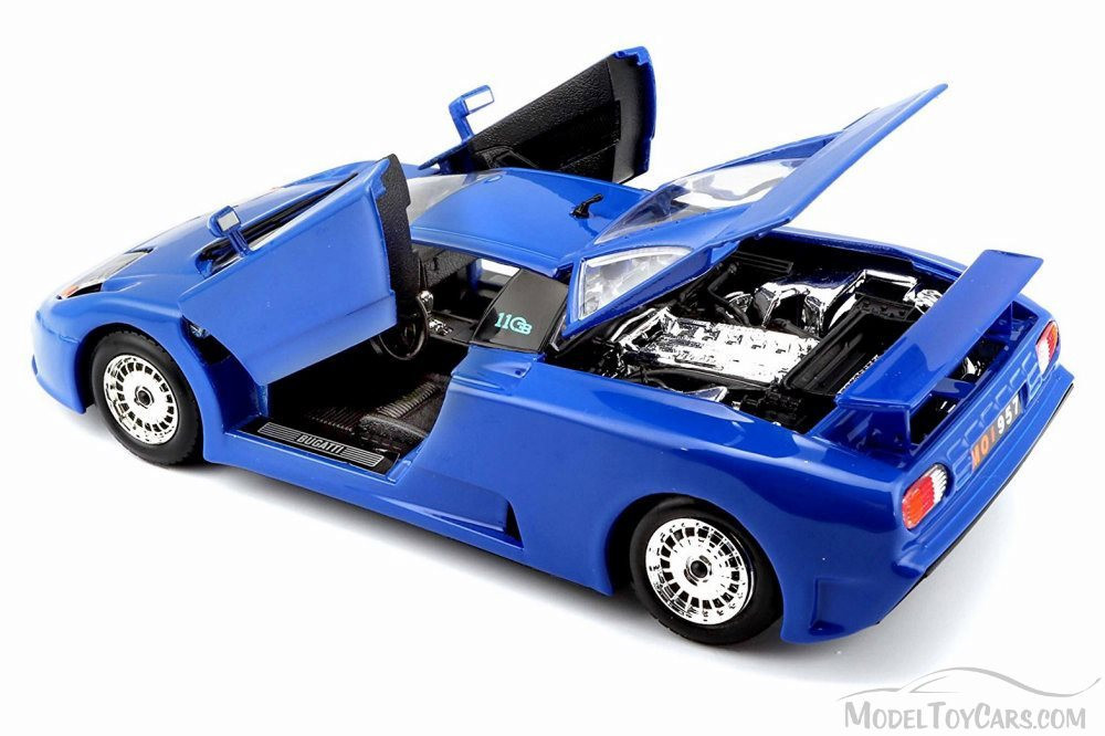 Bugatti EB110, Blue - Bburago 22025BU - 1/24 Scale Diecast Model Toy Car