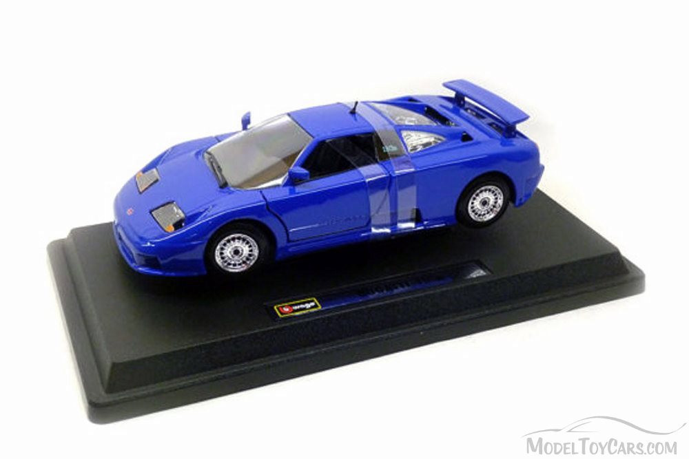 Bugatti EB110, Blue - Bburago 22025BU - 1/24 Scale Diecast Model Toy Car