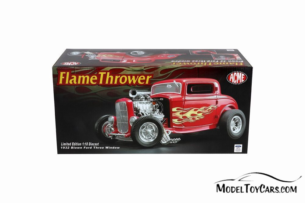 1932 Ford Coupe, Red with Flames - Acme A1805016 - 1/18 scale