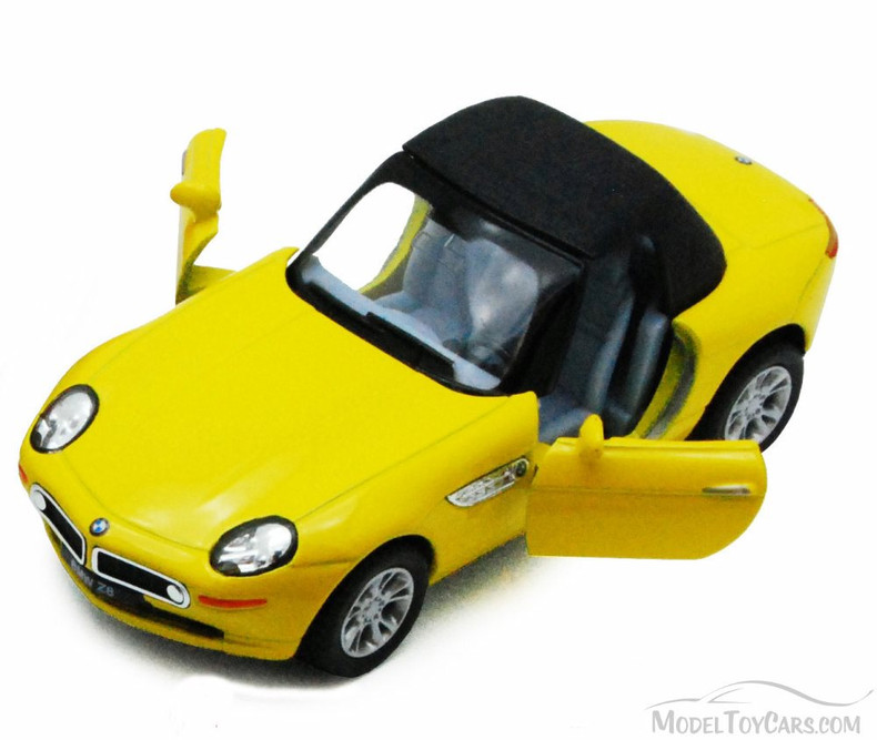 BMW Z8 Soft Top Convertible, Yellow with Black Top - Kinsmart 5022