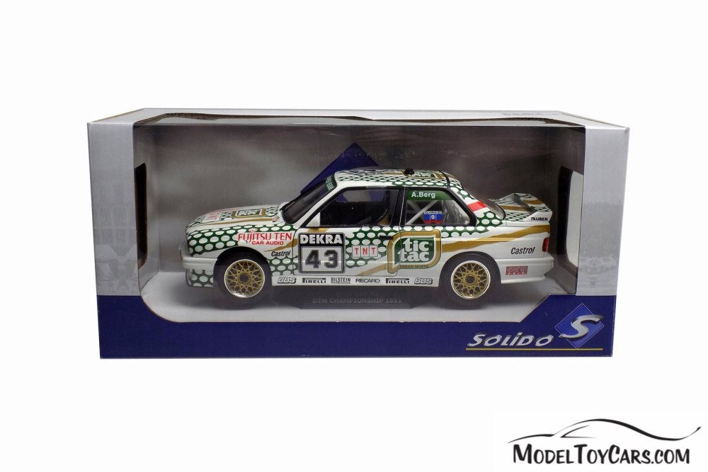 1991 BMW E30 M3 DTM #43 DTM Allen Berg Hardtop, White and Green