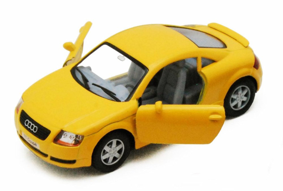 Audi TT Coupe, Yellow - Kinsmart 5016D - 1/32 scale Diecast Model