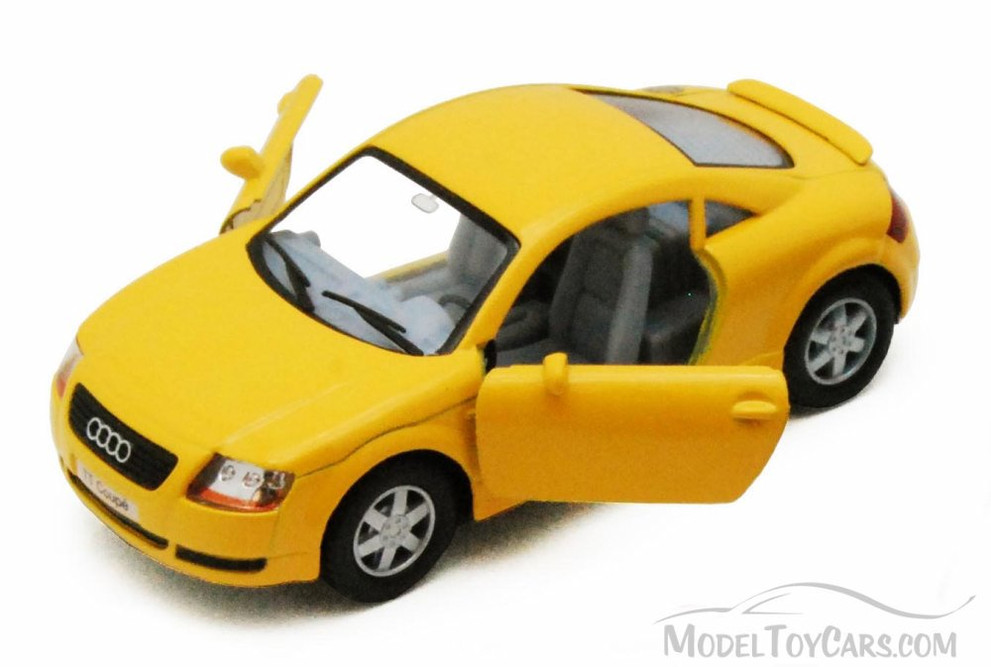 Audi TT Coupe, Yellow - Kinsmart 5016D - 1/32 scale Diecast Model