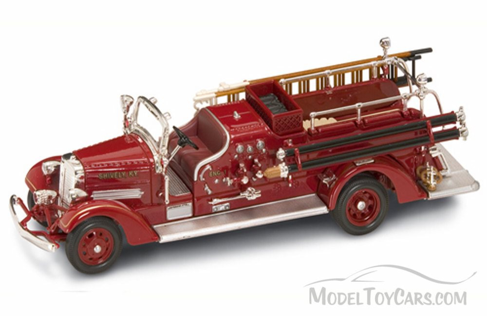 1938 Ahrens-Fox VC Fire Engine Shively, KY, Red - Yatming 43003