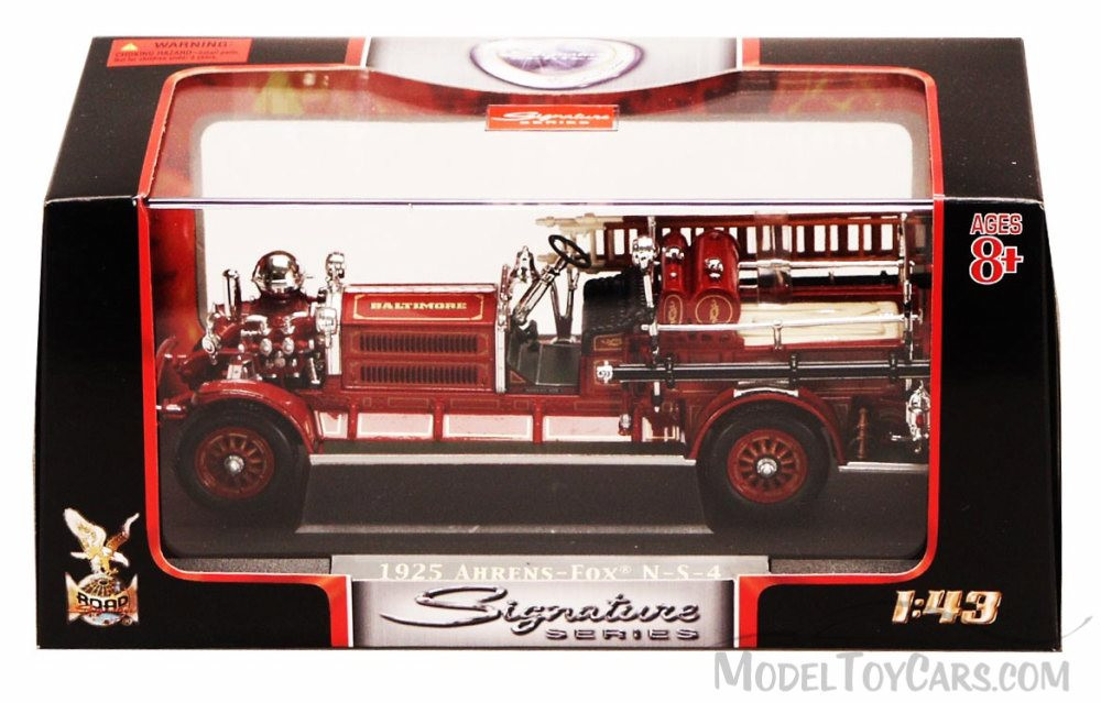 1925 Ahrens-Fox N-S-4 Fire Engine Baltimore, Red - Yatming 43004