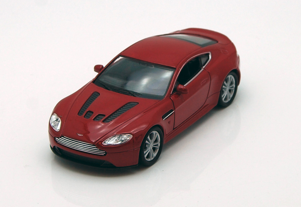 Aston Martin V12 Vantage , Red - Welly 43624 - 4.5' Long Diecast Car (Brand New, but NOT IN BOX)