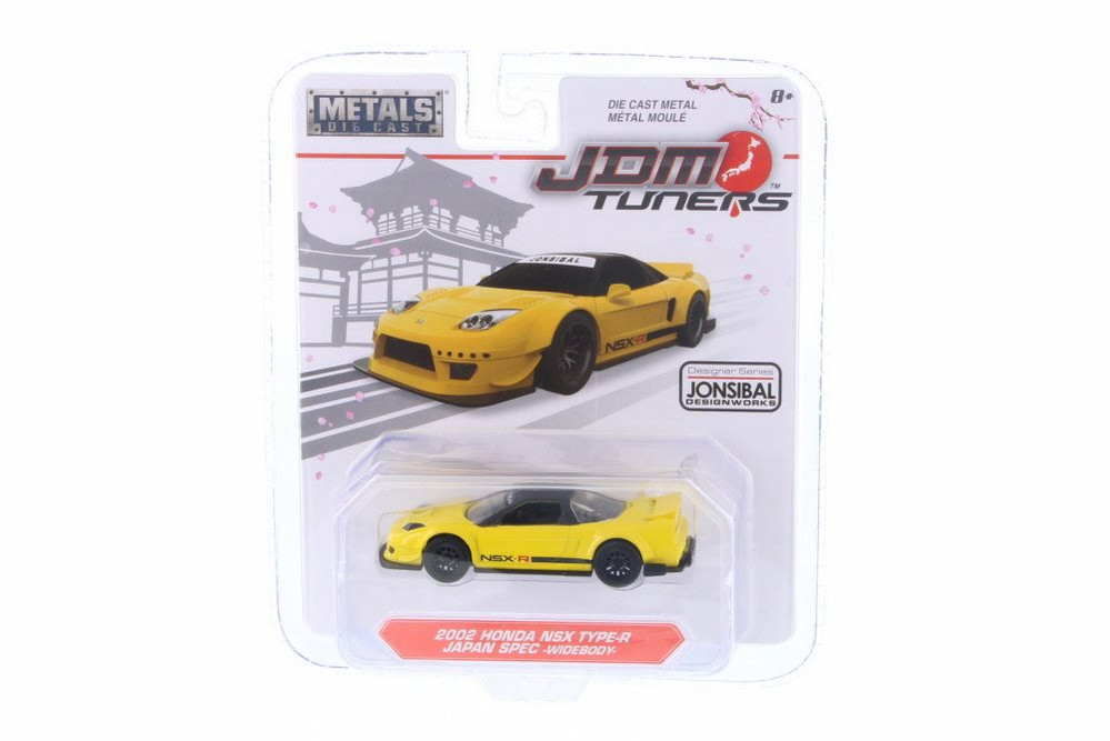 2002 Acura NSX Type R, Yellow - Jada 98345-MJ - 1/64 Scale Diecast Model Toy Car