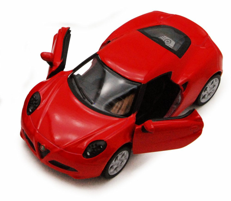 2013 Alfa Romeo 4C, Red - Kinsmart 5366D - 1/32 scale Diecast Car