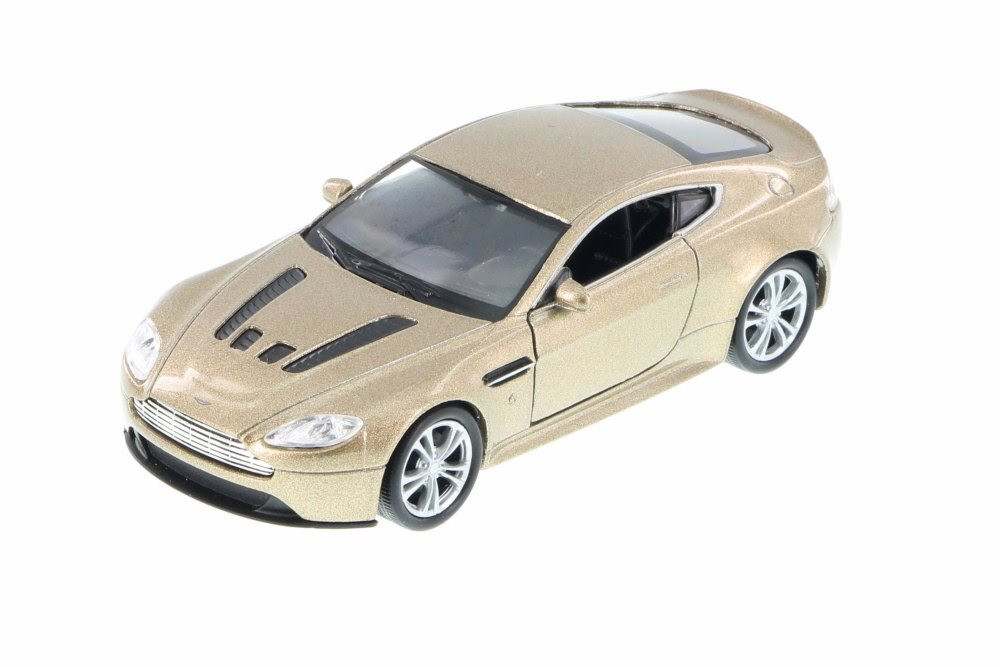 Aston Martin V12 Vantage , Gold - Welly 43624 - 4.5' Long Diecast Car (Brand New, but NOT IN BOX)