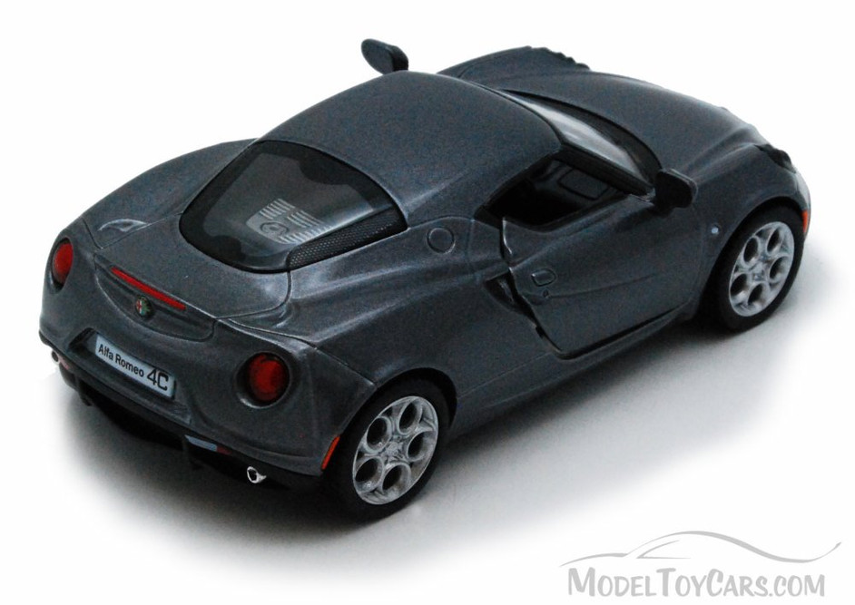 2013 Alfa Romeo 4C, Silver - Kinsmart 5366D - 1/32 scale Diecast