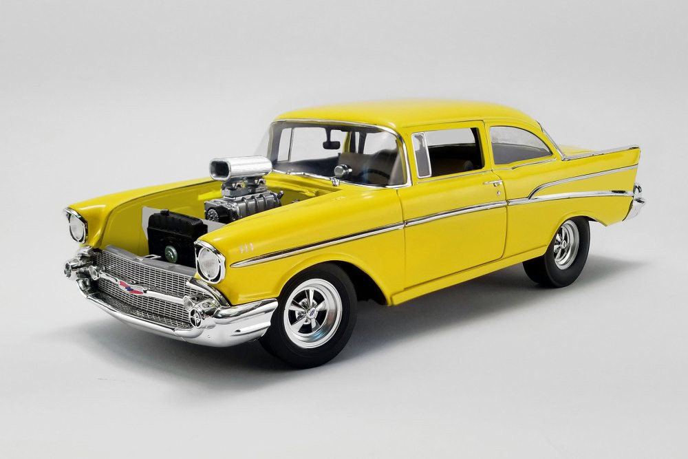 1957 Chevy  210, Hollywood Knights Tribute Edition - Acme A1807006 - 1/18 Scale Diecast Model Toy Car