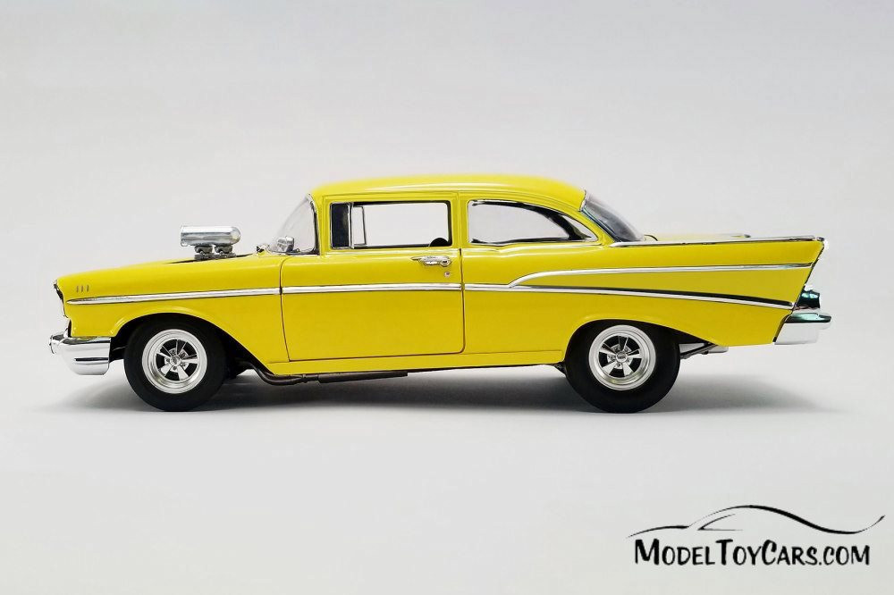 1957 Chevy  210, Hollywood Knights Tribute Edition - Acme A1807006 - 1/18 Scale Diecast Model Toy Car