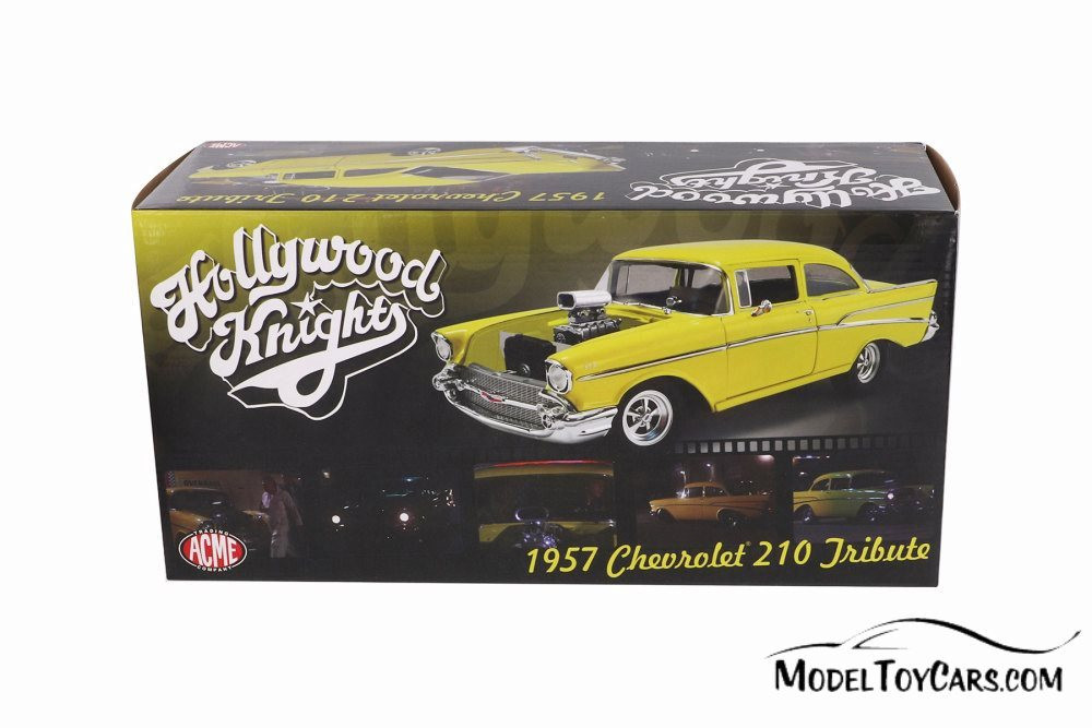 1957 Chevy  210, Hollywood Knights Tribute Edition - Acme A1807006 - 1/18 Scale Diecast Model Toy Car