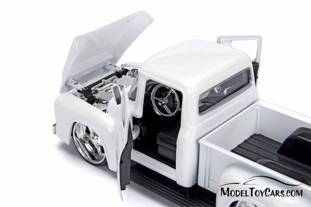 1956 Ford F100, White Jada 99045DP1 1/24 Scale Diecast Model Toy