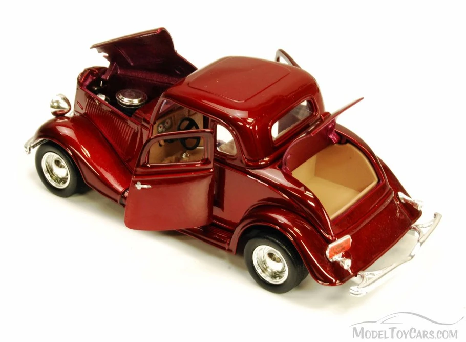 1934 Ford Coupe, Red - Motormax 73217 - 1/24 scale Diecast Model Toy Car