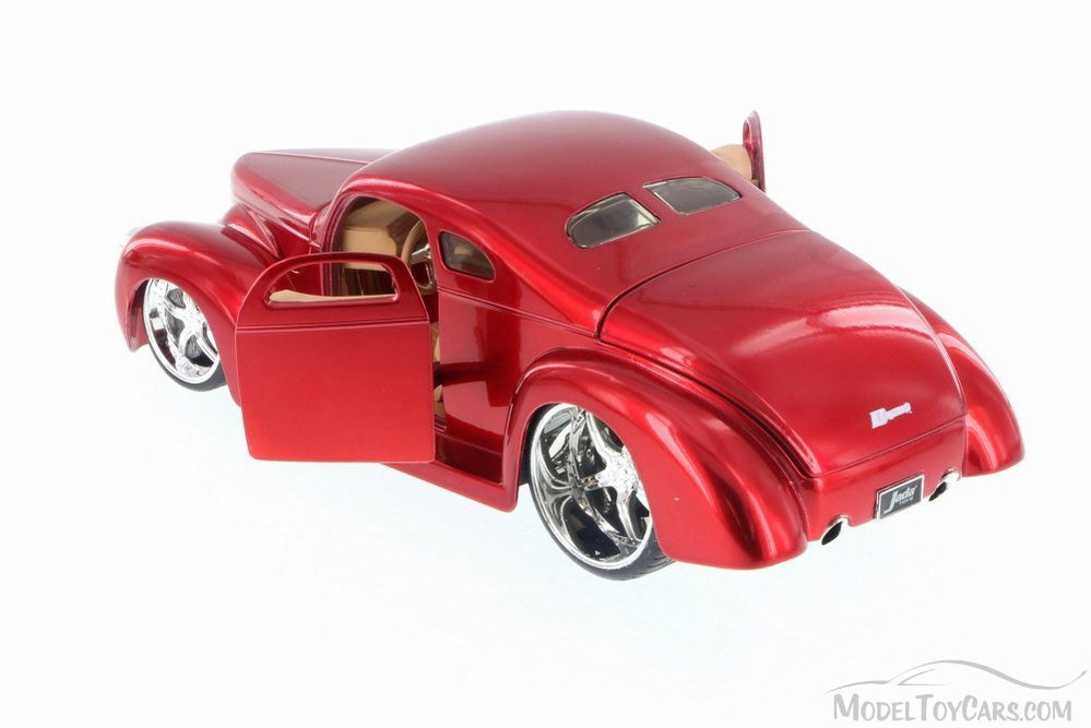 HP-2 40 フォード ミニカー 赤 1940 Ford Coupe Custom, Red - Jada 90281LC - 1/24 Scale Diecast