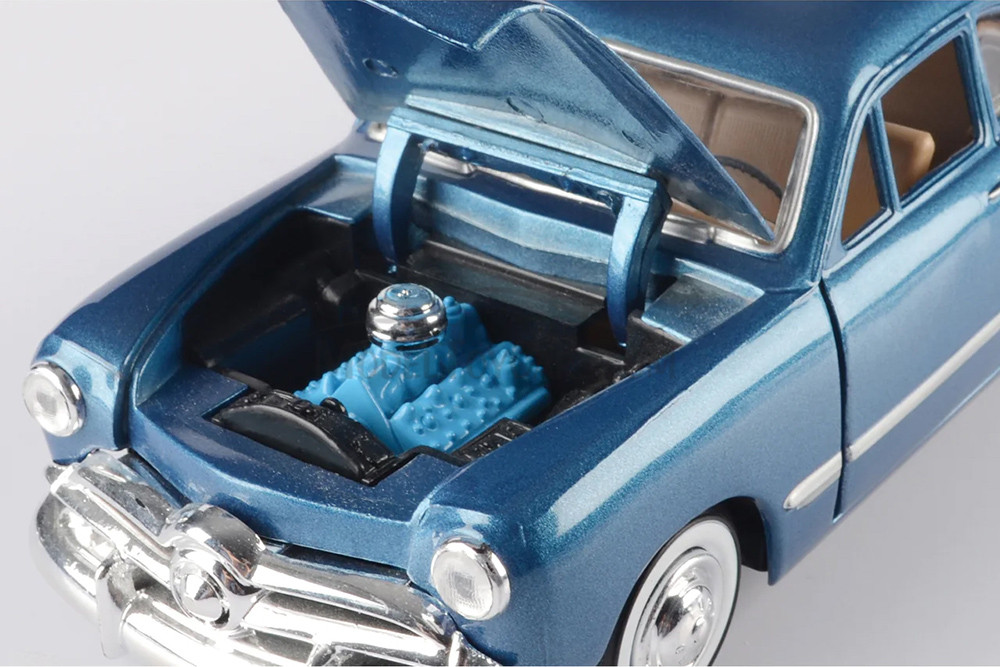 1949 Ford Coupe Classic Oldies Car, Blue - Motormax 73213 - 1/24 Scale Diecast Model Toy Car