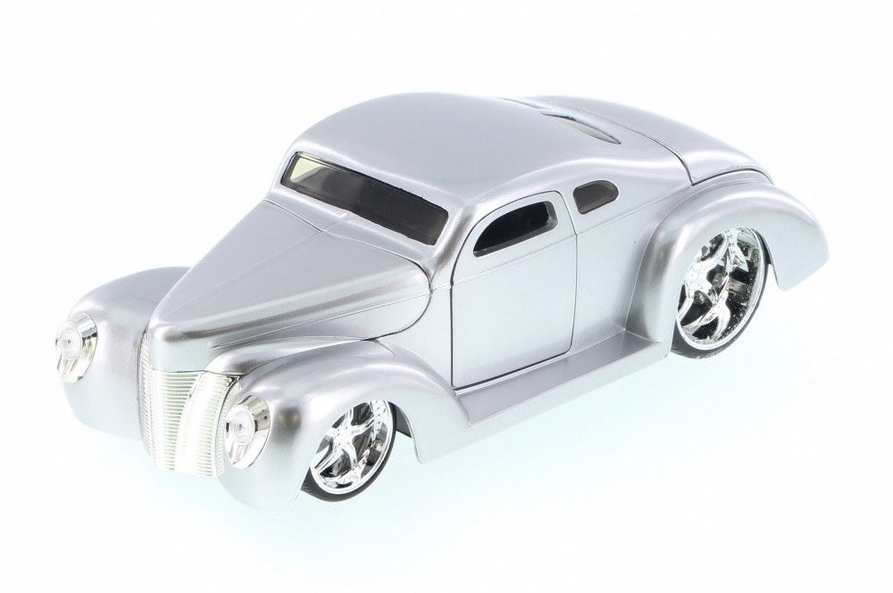 1940 Ford Coupe Custom, Silver - Jada 90281LC - 1/24 Scale Diecast Model Toy Car
