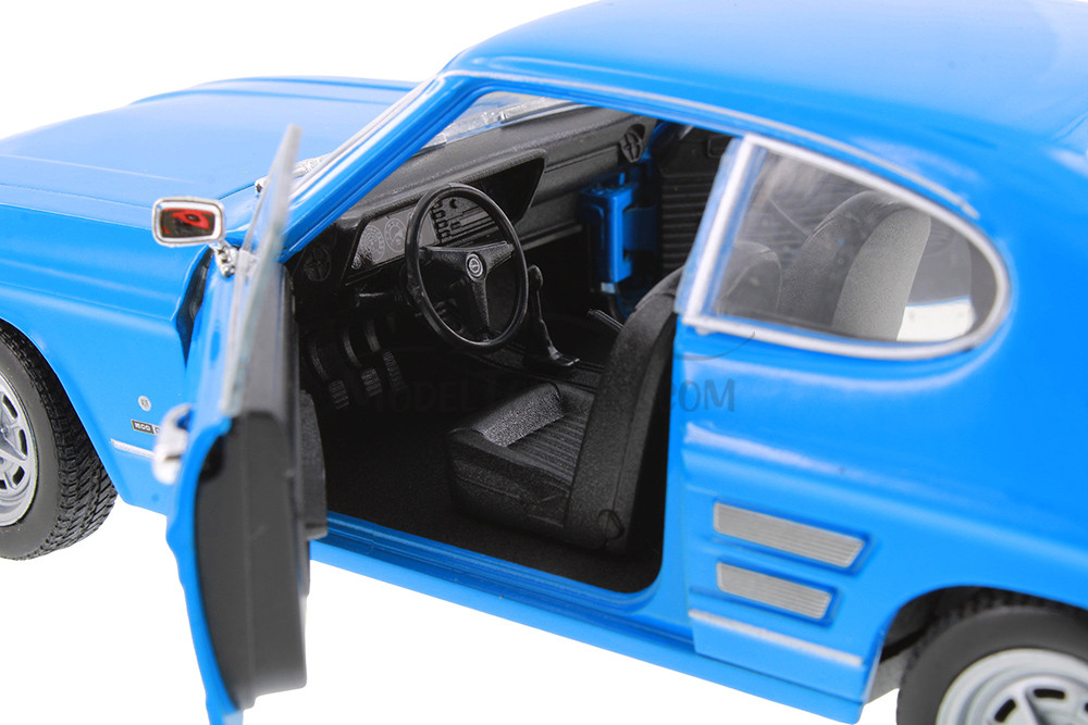 1969 Ford Capri Hard Top, Blue - Welly 24069/4D - 1/24 Scale Diecast Model Toy Car