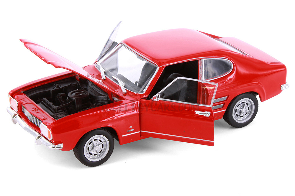 1969 Ford Capri Hard Top, Red - Welly 24069/4D - 1/24 Scale